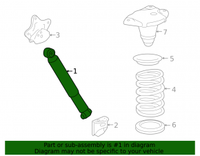 Shock absorber rear right Lexus RX450h 10-15
