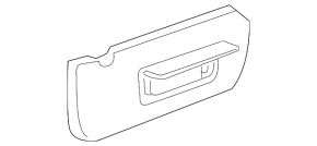 Mitsubishi Galant 2004-2008 left visor, gray