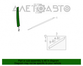 Suzuki Kizashi 10-15 right rear side door trim
