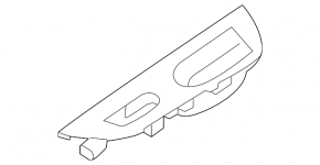 Rear left window lift control trim Nissan Rogue 14-20 black, structure