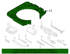 Foam plastic for the Audi Q3 83A 19-25 tool