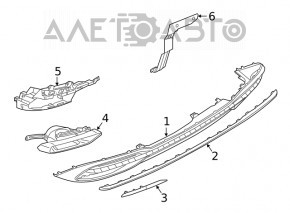 Rear bumper lip Audi A5 F5 20- type 1 premium, prestige