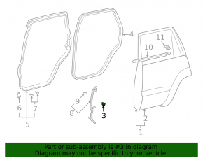 Hood bumper Toyota Highlander 14-19 small