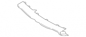 Lower center front bumper molding for Mercedes GLS 17-19, chrome, AMG pack