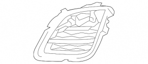 Front bumper grille left Mazda CX-7 10-12 under fog lights