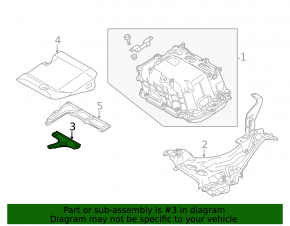 Upper inverter bracket for Lexus CT200h 11-17
