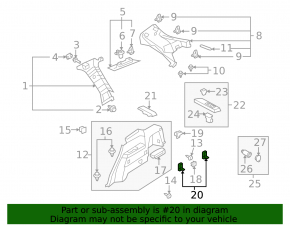 Mazda CX-30 20-25 black trunk hook