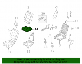 Right rear seat for Ford Escape MK4 2023-2024 without airbag, leather + cloth combination, black with red stitching, rusty runners, dented