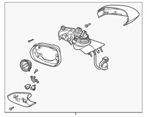 Lincoln Corsair 20-26 right side mirror assembly camera