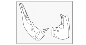Front mudguard set 2 pcs Honda Ridgeline 17-26
