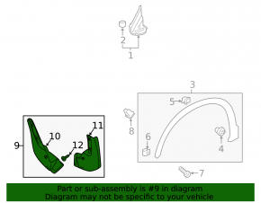 Front mudguard set 2 pcs Honda Ridgeline 17-26