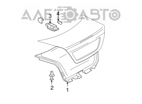 Mercedes W211 black trunk lid trim
