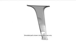 Chevrolet Volt 11-15 black lower left center pillar trim
