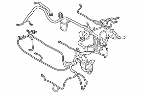 Infiniti QX50 19-20 underhood wiring harness with fuse box