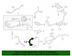 Short EGR pipe for Lexus NX300h 15-21