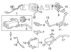 Short EGR pipe for Lexus NX300h 15-21