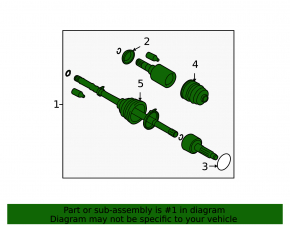 Drive axle shaft front left Subaru XV Crosstrek 13-17 AND