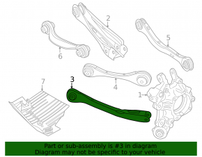 Lower rear left longitudinal control arm BMW X3 G45 25-26