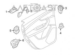 Central lock button for rear right door Audi Q7 16-