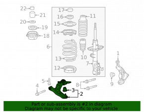 Lower front right control arm for Honda CRZ 11-16