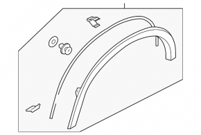 Rear right wing arch trim Mitsubishi Outlander Sport ASX 10-17