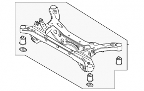 Rear subframe Hyundai Sonata 20-23