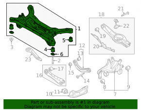 Rear subframe Hyundai Sonata 20-23