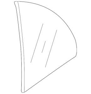 Rear left solid glass window VW Beetle 12-19 mat