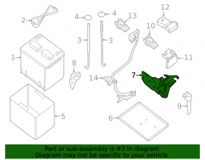 Battery bracket Subaru Legacy 15-19