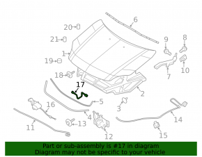 Ford Explorer 11-19 Hood Lock Bracket