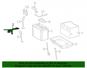 Battery mount assembly for Lexus LS460 07-17