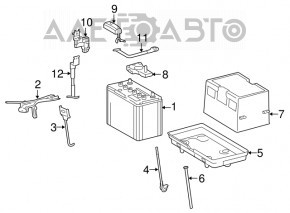 Battery mount assembly for Lexus LS460 07-17
