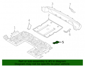 Rear subframe protection bracket, front left, Nissan Ariya 23-25 AWD