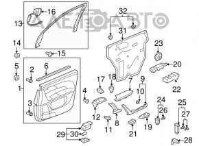Door trim card front left Acura MDX 07-13