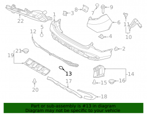 Kia Sportage 23-25 rear bumper tow hook cap