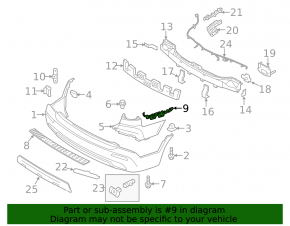 Rear bumper bracket right Kia Sorento 11-15