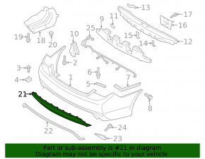 Hyundai Sonata 11-15 hybrid rear bumper lip