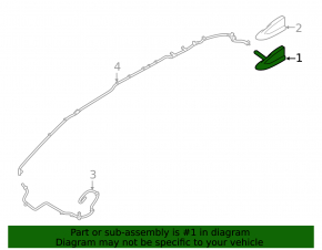 Mitsubishi Outlander 22-25 fin antenna