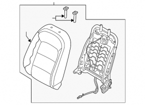 Driver's seat Kia Forte 4d 14-14 without airbag