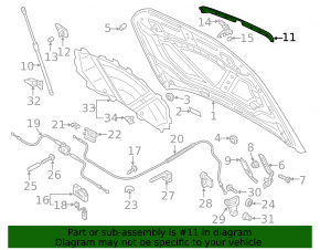 Audi Q3 8U 15-18 Front Hood Seal