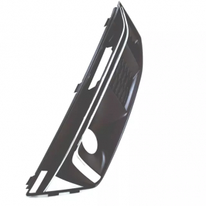 Left front bumper grille for Audi A4 B9 17-17 S-line, radar-compatible, gloss black