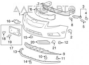 Front Bumper Guard Chevrolet Cruze 11-15