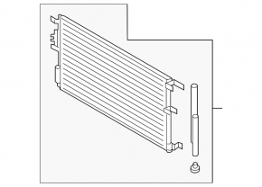 Air conditioner radiator condenser Hyundai Tucson 16-18 1.6T