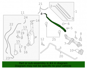 Wiper arm right Hyundai Santa FE 19-23