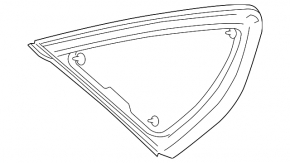 Rear right blind glass window Ford Fusion mk5 13-20 mat