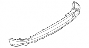 Rear bumper, bare, Ford Mustang Mach-E 21-23, white, A3, for parking sensors, scratches, broken mount