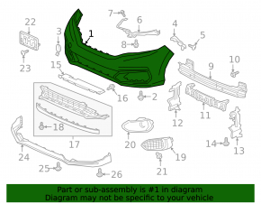 Bare front bumper for Honda Fit 2018-2015