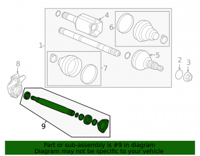 Intermediate shaft Chevrolet Impala 14-19 2.5