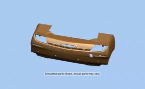 Bare rear bumper Cadillac CTS 14-16 for parking sensors, for BSM