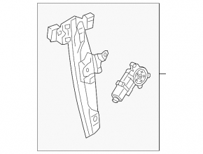 Window lifter with motor rear right Chevrolet Trax 15-22